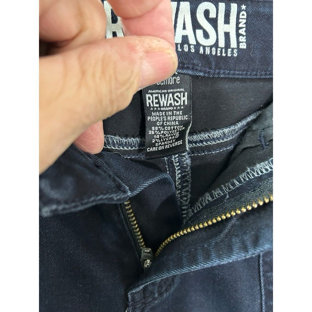 Rewash Brand Womens Size 5R Blue Denim Jeans Dark Was 27X27 Mid Rise - Picture 7 of 11